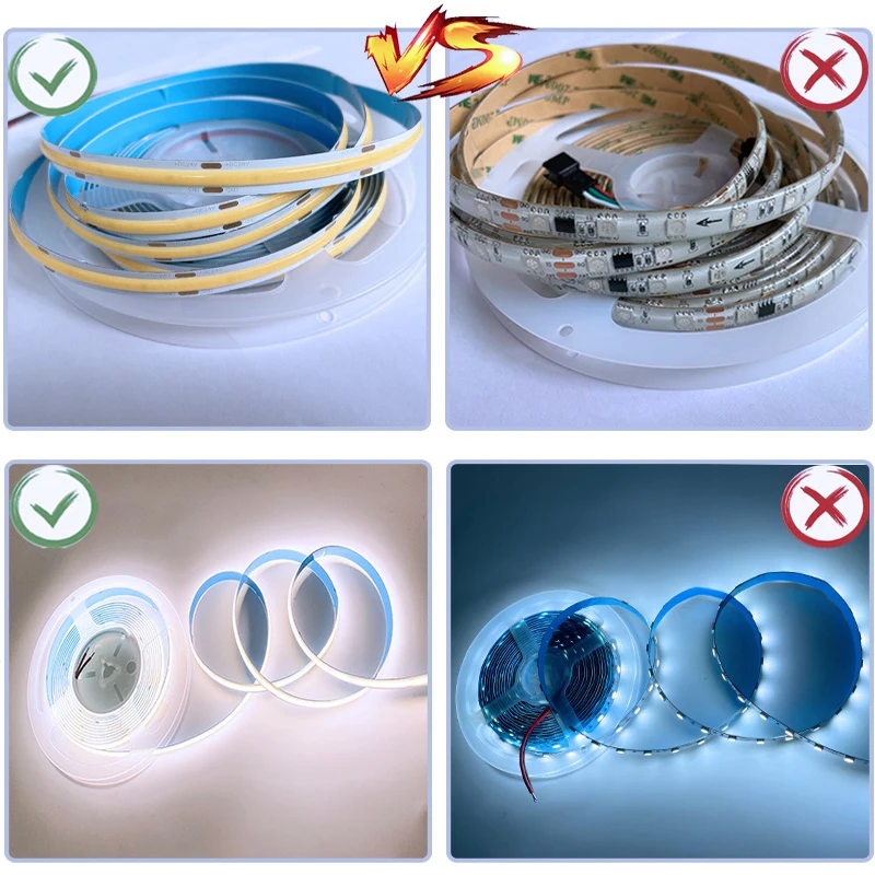 12 в 24 в cob светодиодная лента - Фотография_4