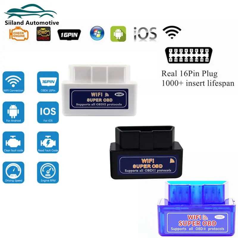 Новый super mini elm327 wi-fi obd2