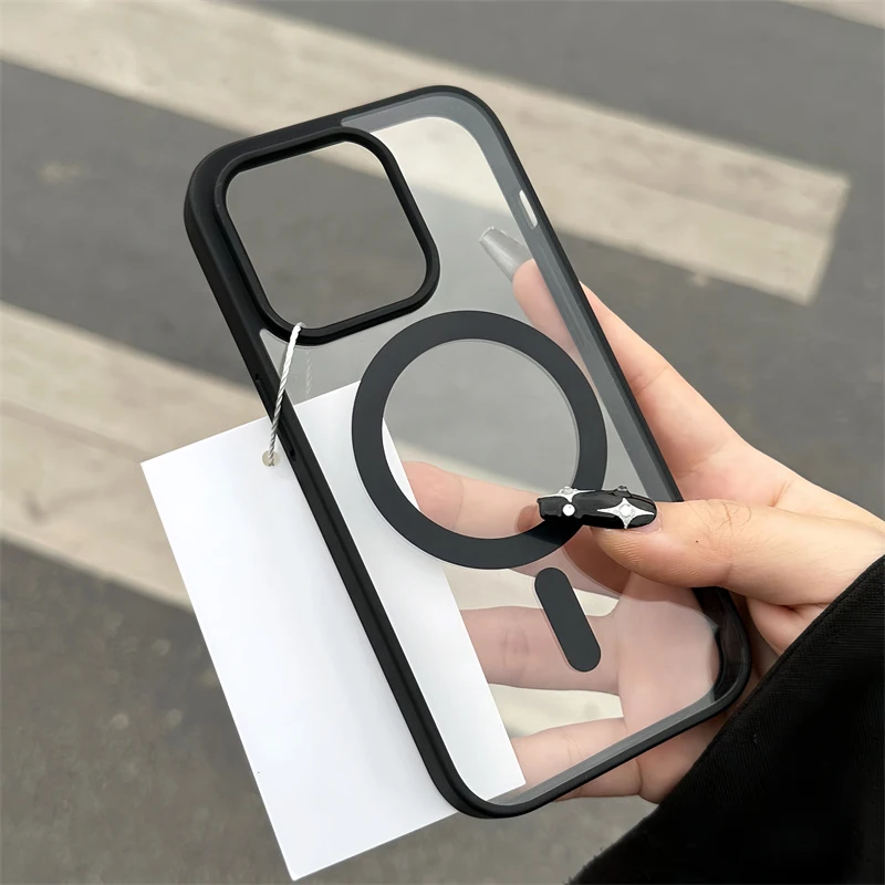 Роскошный прозрачный чехол magsafe для iphone 16 - Фотография_5