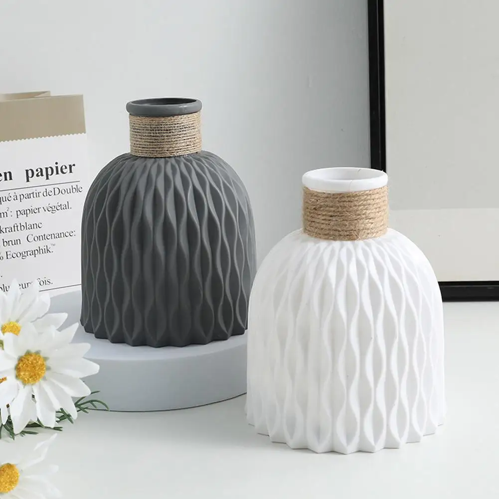 Пластиковый цветочный горшок diy из веревки