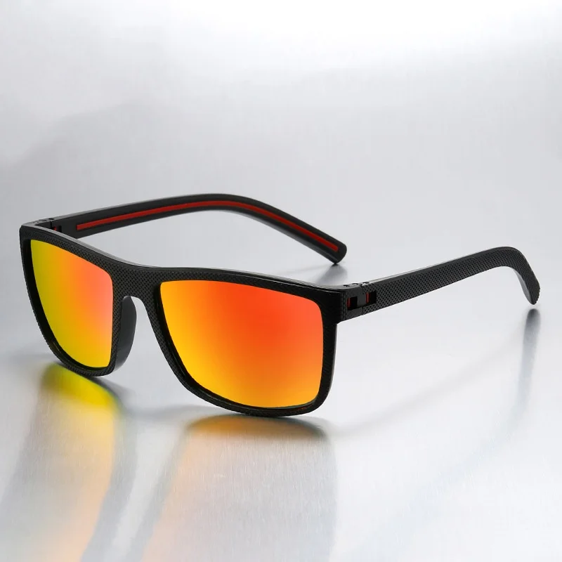 Модные спортивные велосипедные очки ночного видения в квадратной оправе - Фотография_2