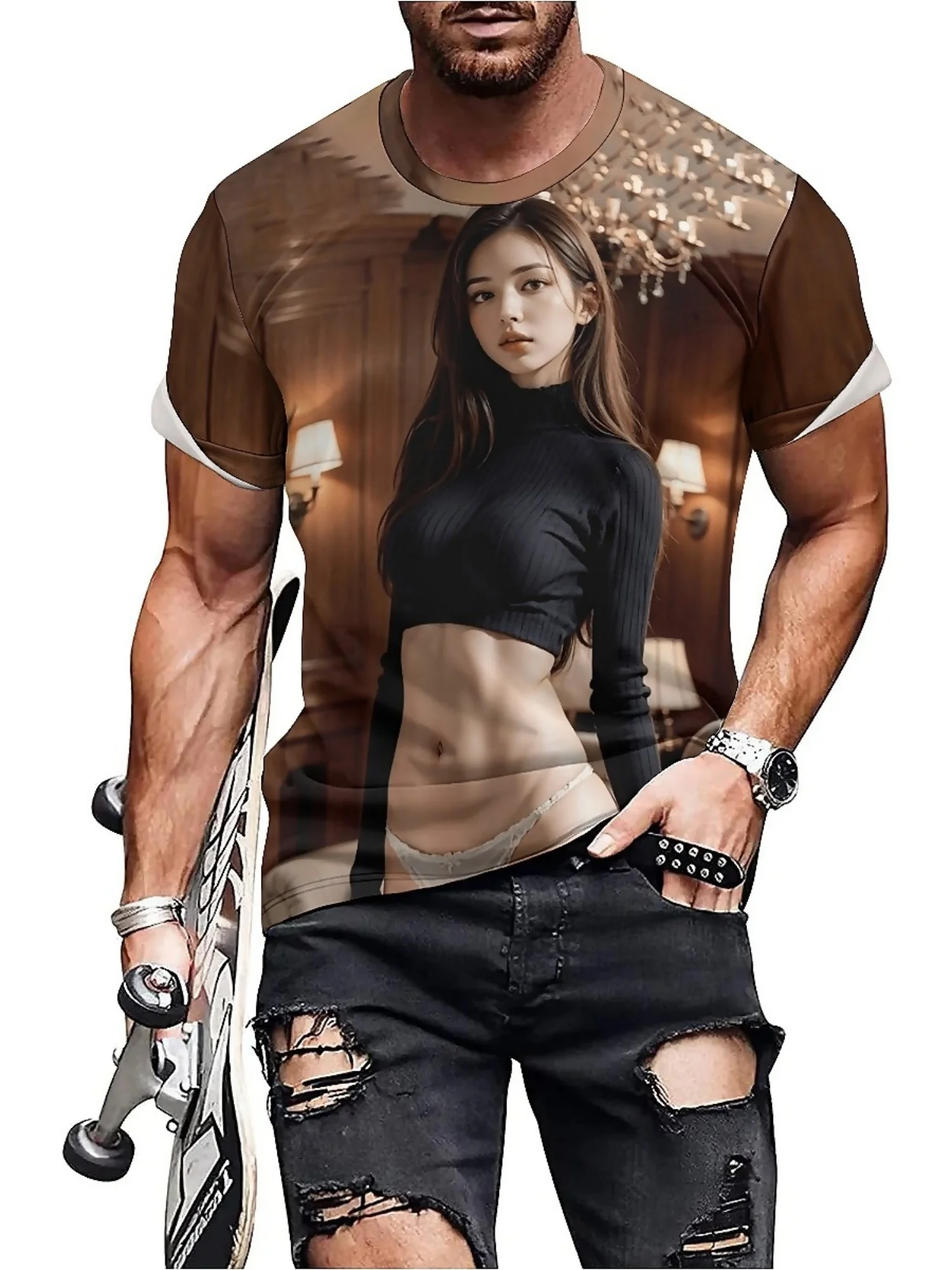 Летняя мужская футболка с коротким - Фотография_4