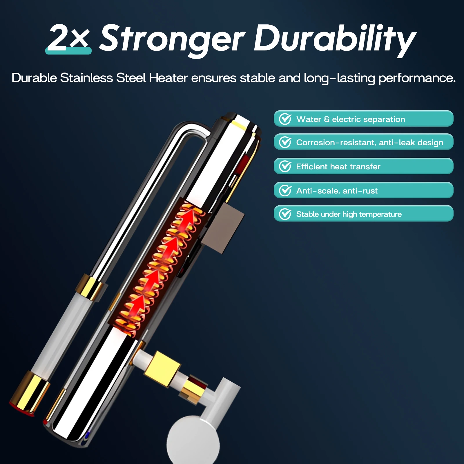 Мгновенный электрический безрезервуарный водонагреватель для душа - Фотография_4