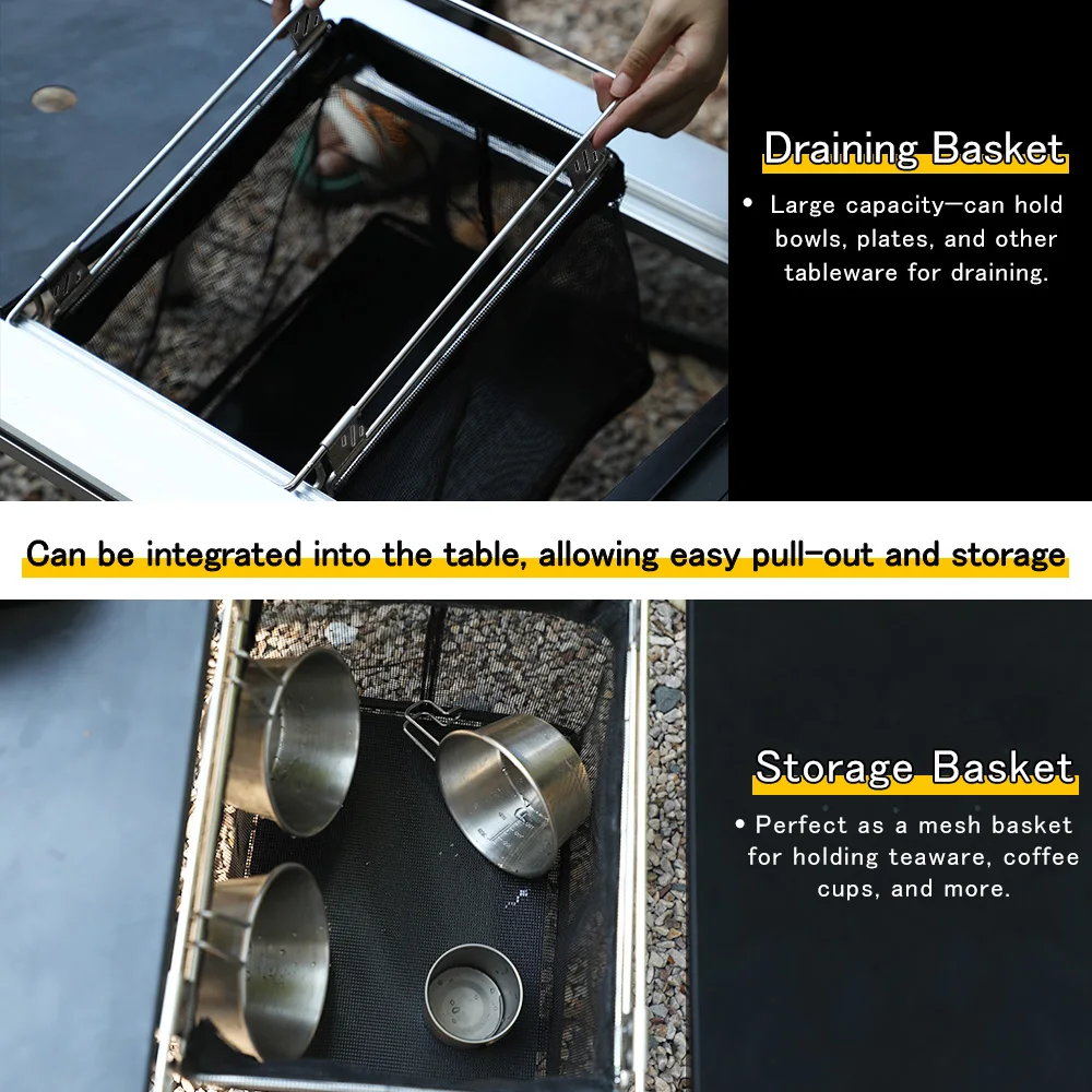 Deerest 1-одиничная выдвижная сетчатая корзина для стола igt - Фотография_5