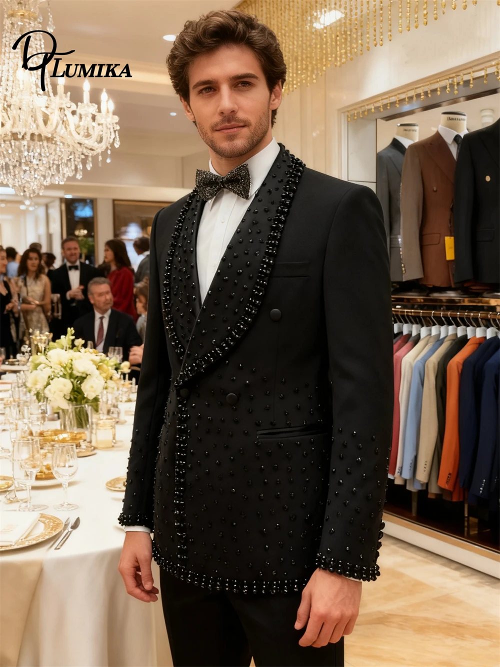 Dtlumika высококачественный мужской костюм из двух предметов