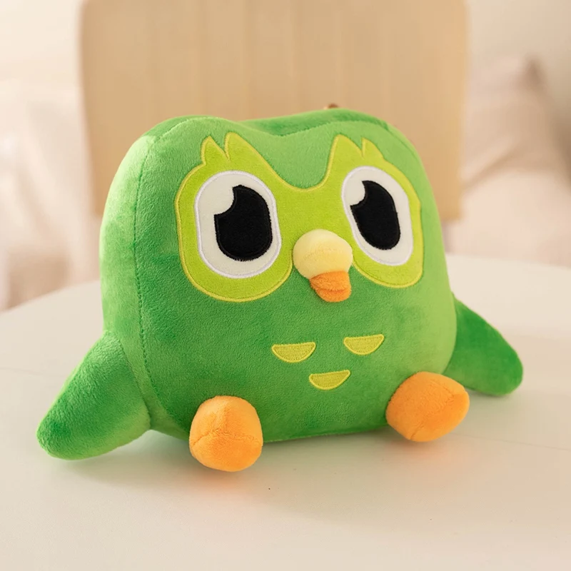 Kawaii duolingo зеленая сова плюшевая - Фотография_2