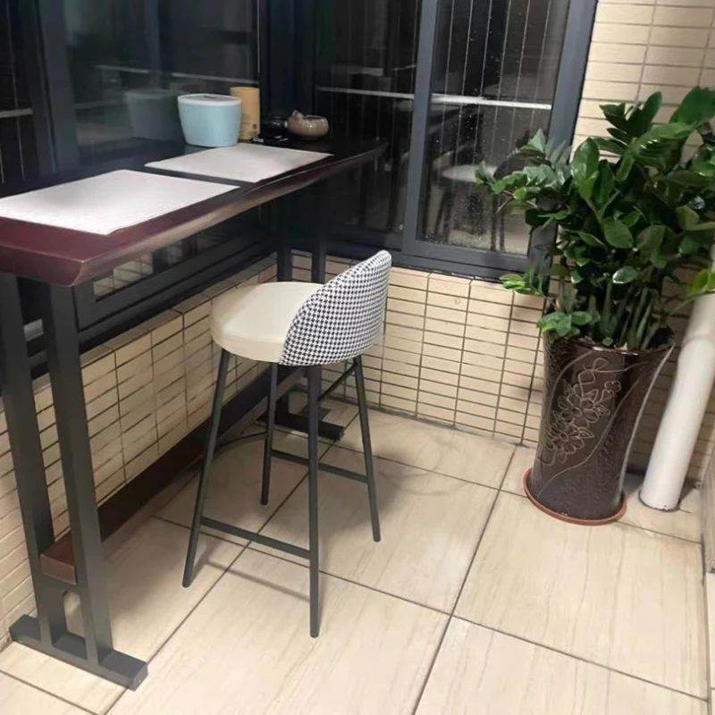 Роскошный современный барный стул со спинкой - Фотография_3