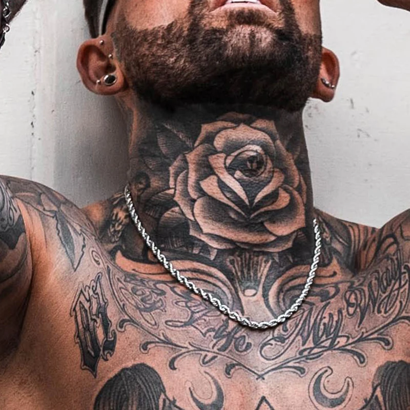 Мужское длинное ожерелье из нержавеющей стали - Фотография_3