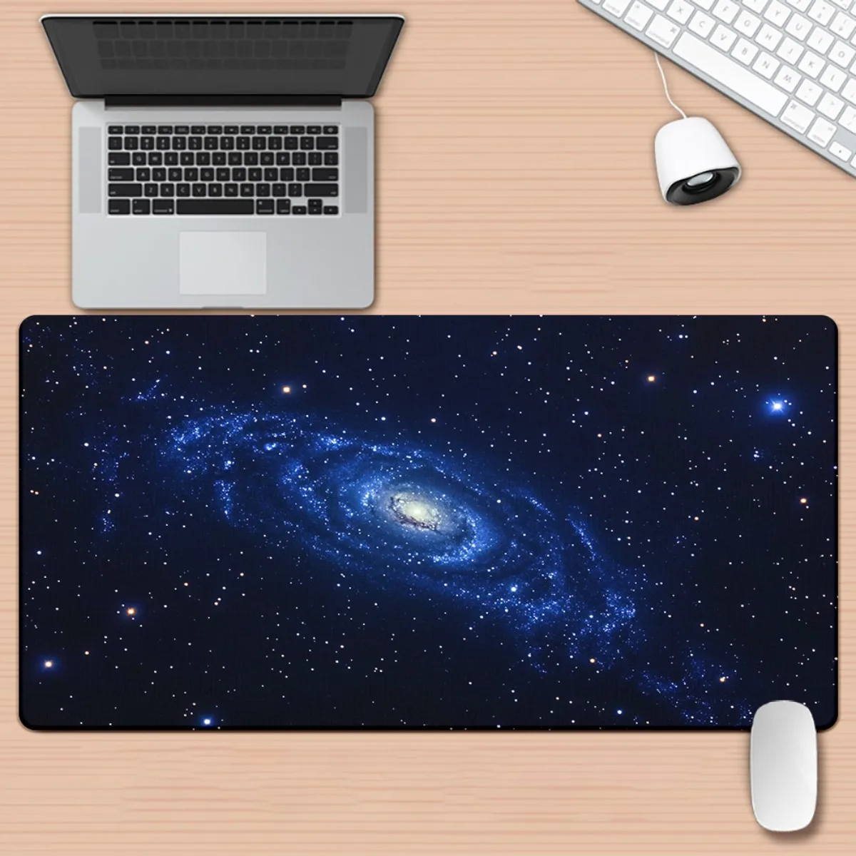 Коврик для мыши starry night spiral galaxy hd с принтом - Фотография_5