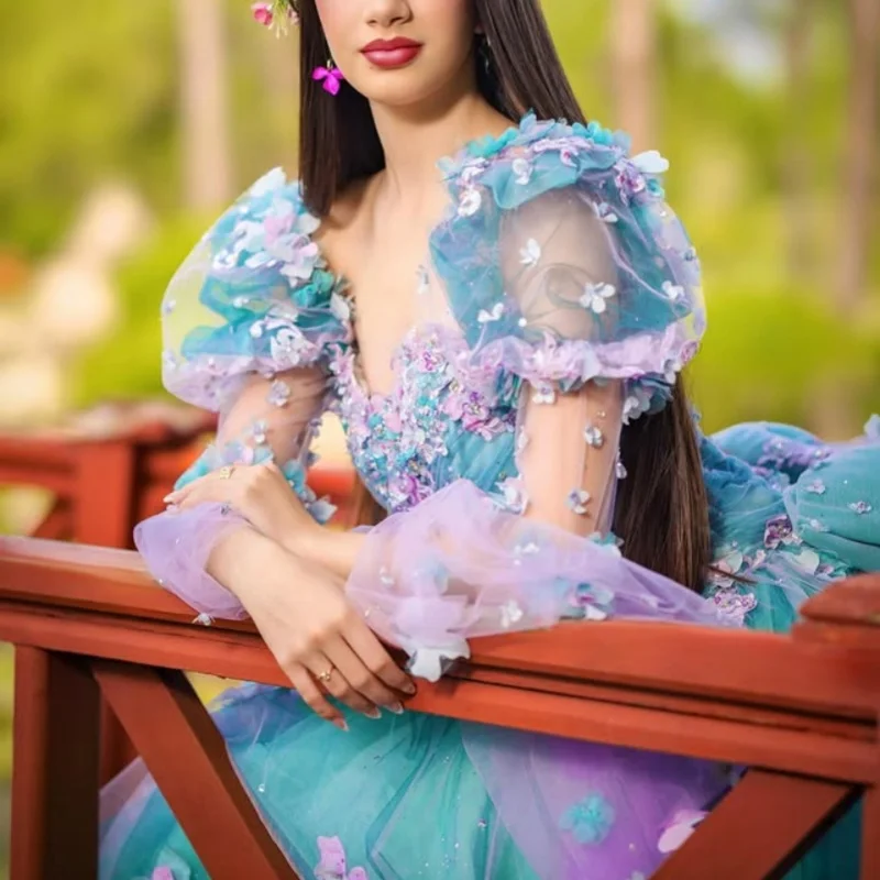 Светлое платье quinceanera