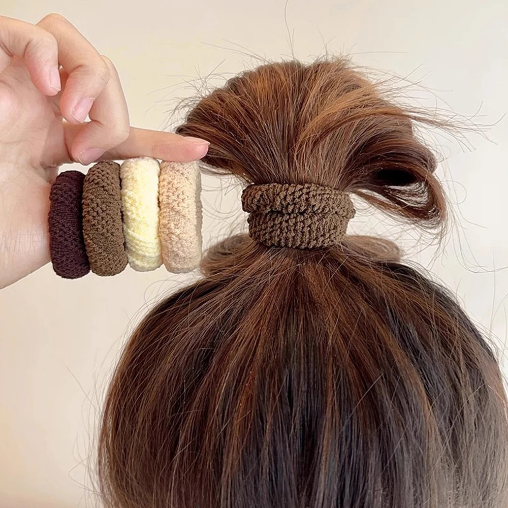 Разноцветные толстые резинки для волос - Фотография_3