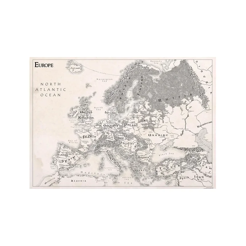 59*42 см карта европы винтажная - Фотография_2