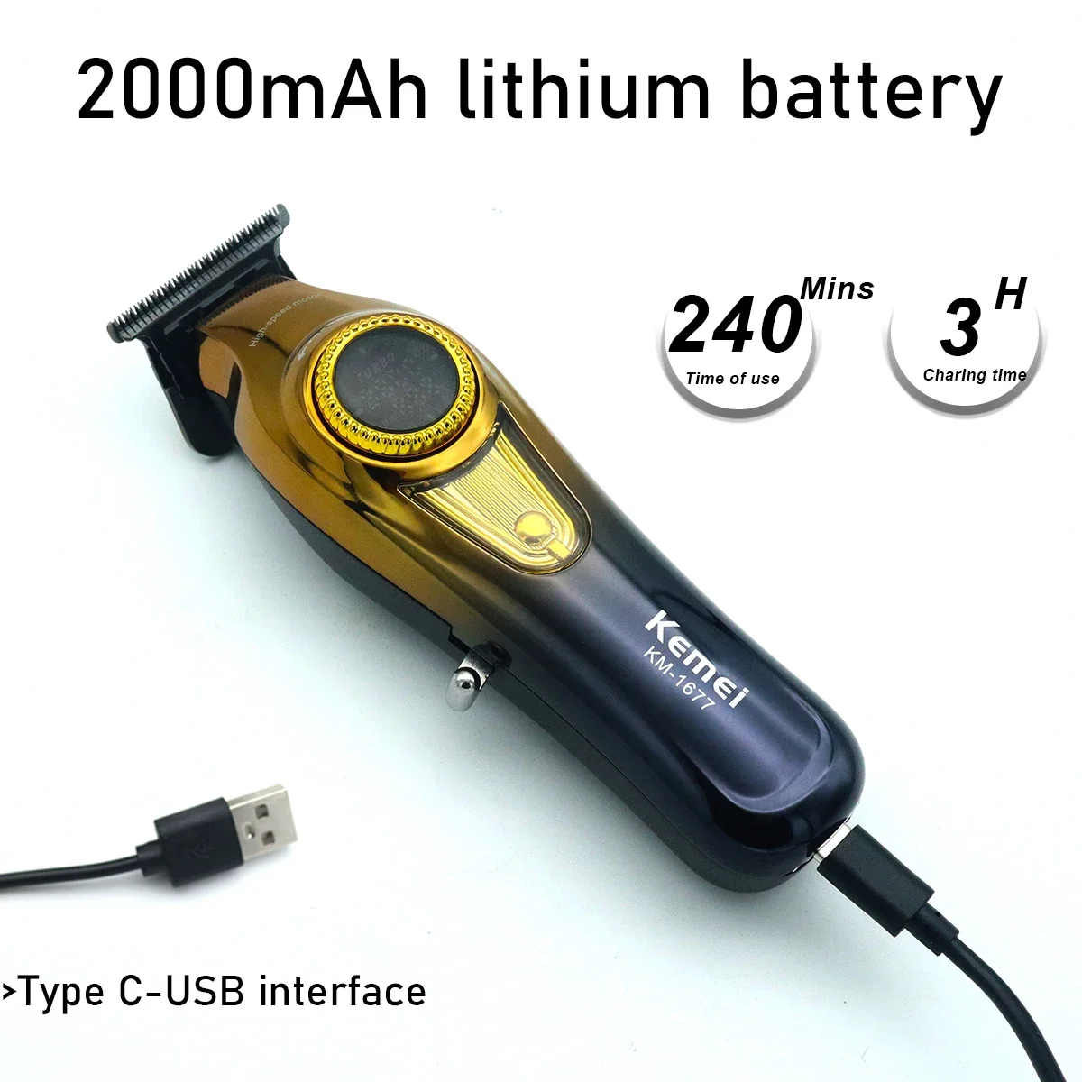 Kemei km-1677 триммер для волос для мужчин - Фотография_4