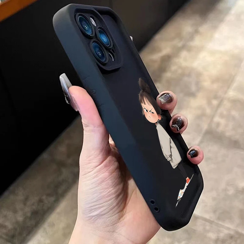 Чехол с минималистичным принтом angry girl для xiaomi redmi 14c - Фотография_2