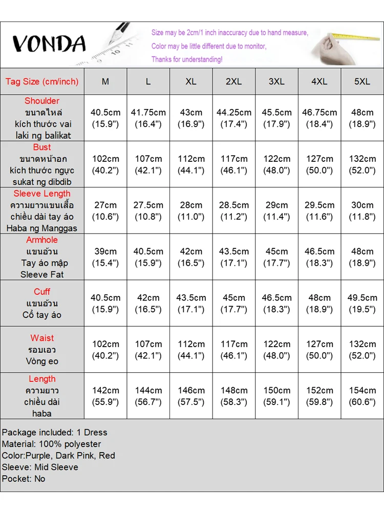 Плюс размер 5xl vonda женское винтажное - Фотография_6