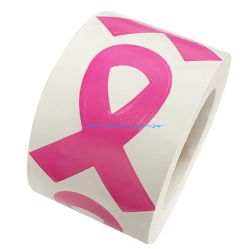 Розовая наклейка на ленте