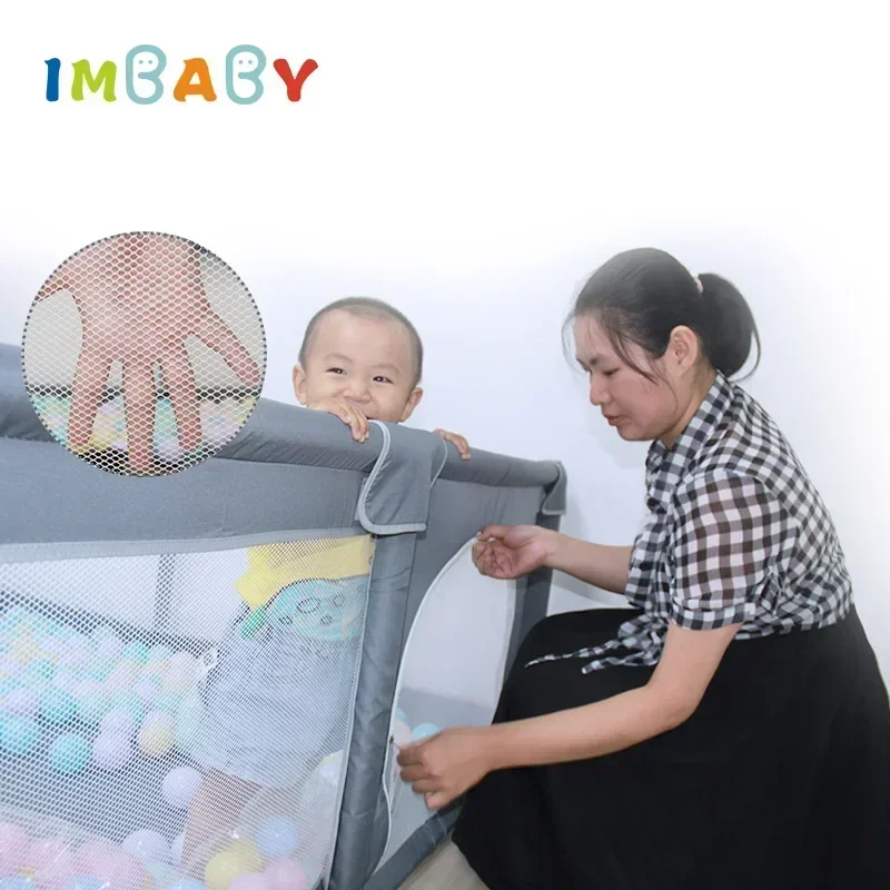 Imbaby 180x200 детский манеж серый - Фотография_3