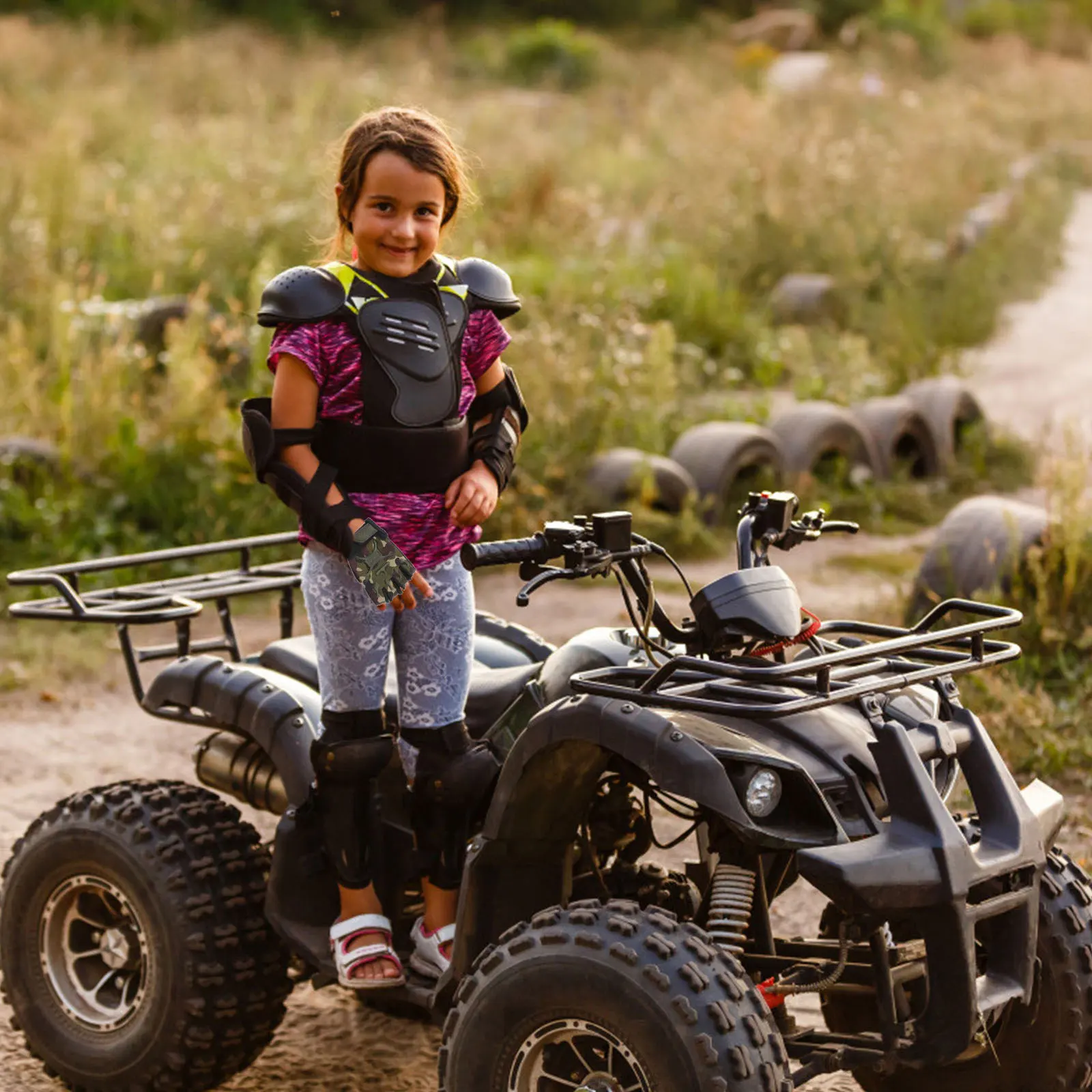 1 пара, спортивные перчатки с половиной пальца - Фотография_2