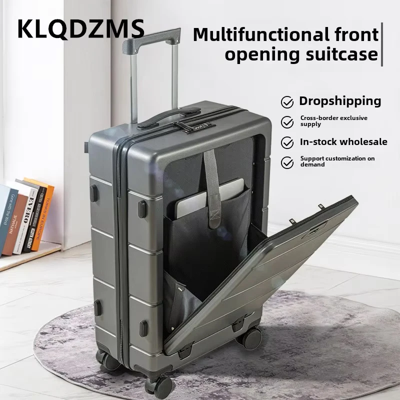 Klqdzms ручной дорожный чемодан с передним отверстием для ноутбука - Фотография_5
