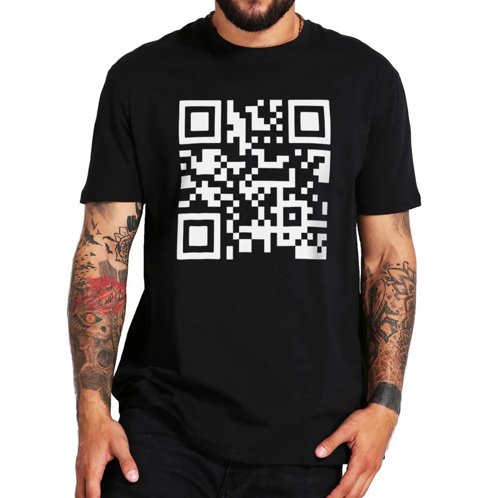 Забавная футболка с qr-кодом f you