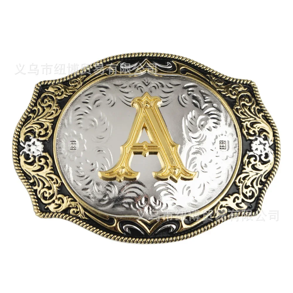 Пряжка для ремня с буквенным принтом от a до z goldern - Фотография_6