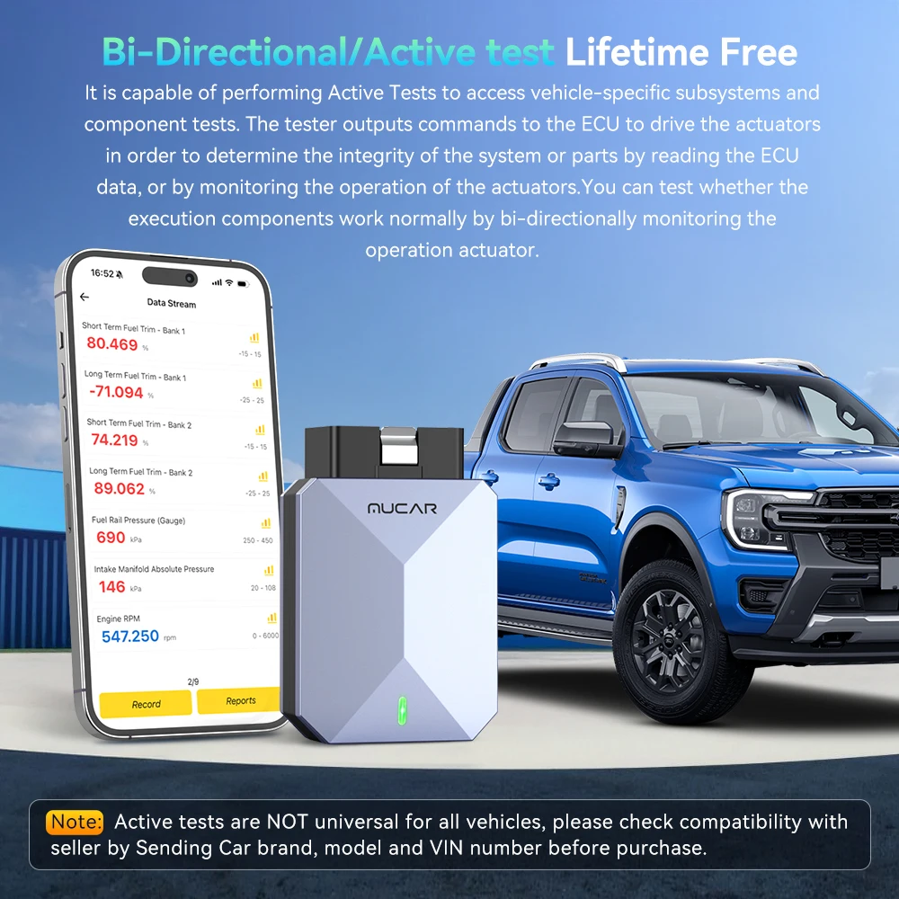 Mucar bt200 max obd2 сканер can fd - Фотография_5