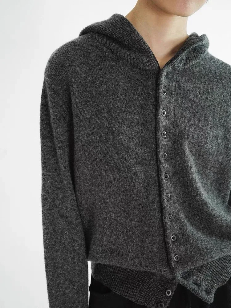 2021, новый женский кардиган с капюшоном