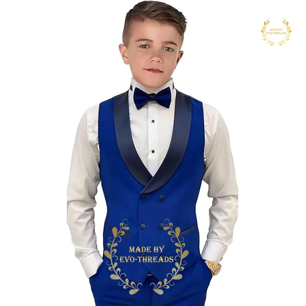 Костюмы из 3 предметов для мальчиков (блейзер + брюки + жилет) - Фотография_2