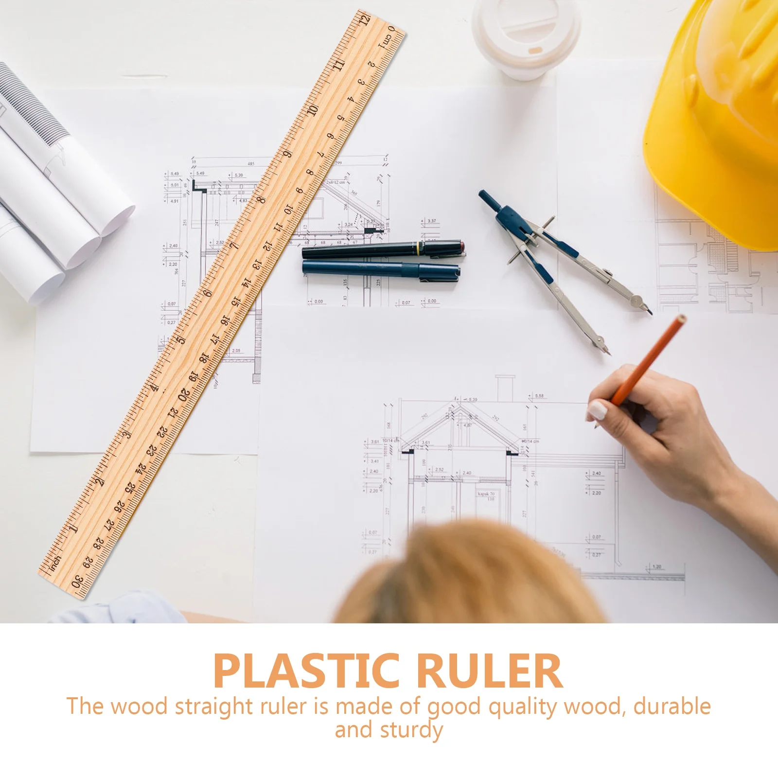 30 см деревянная линейка с двойными весами