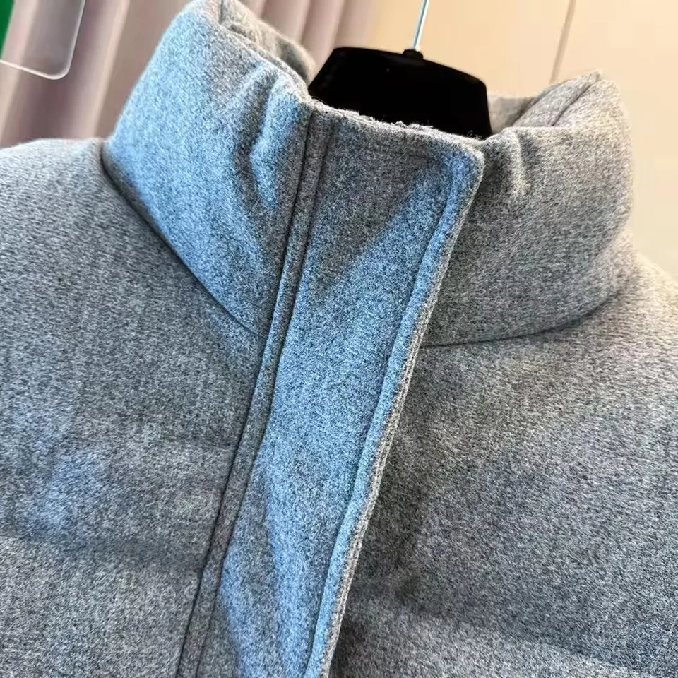 Осень-зима, серый хлопковый жилет - Фотография_6