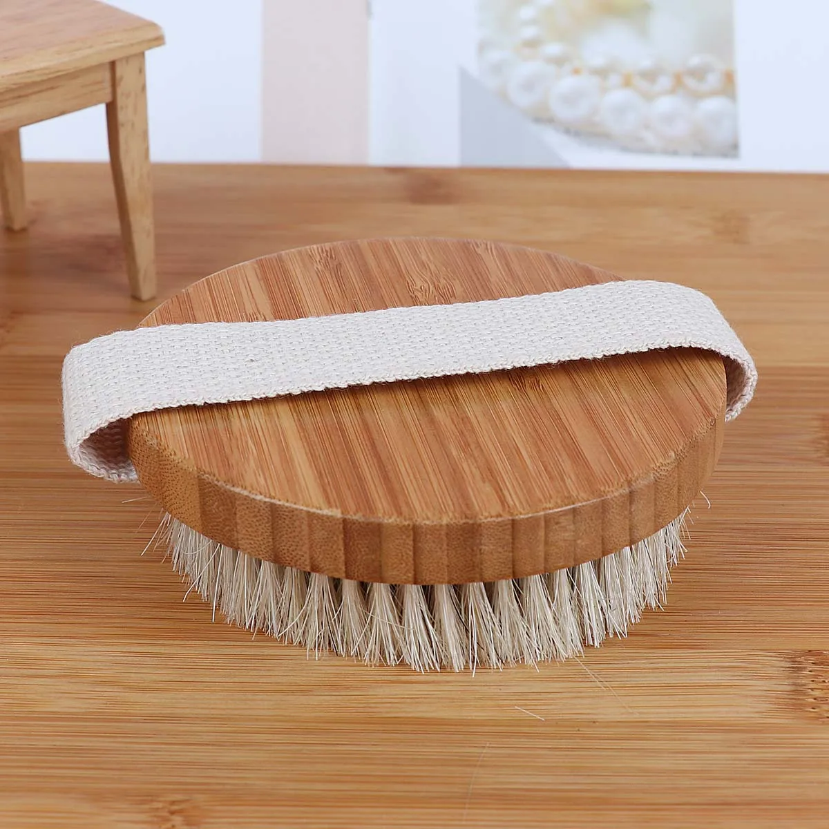 Профессиональная щетка для кожи тела из конского волоса - Фотография_3