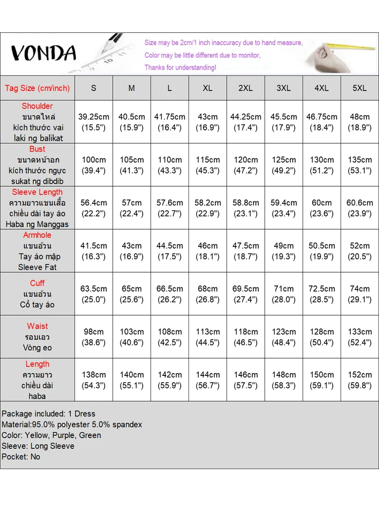 Плюс размер vonda богемное платье - Фотография_6