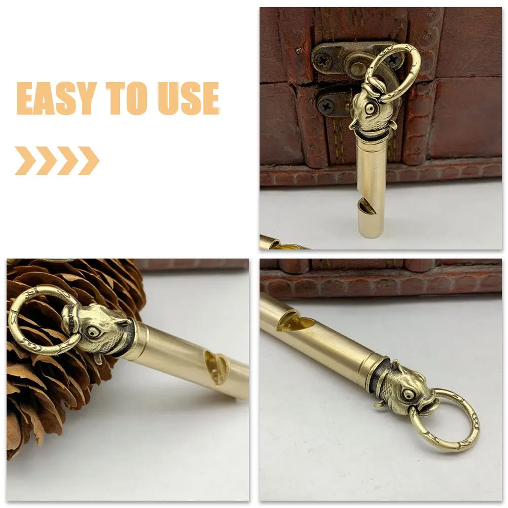 Маленький латунный брелок со свистком - Фотография_4