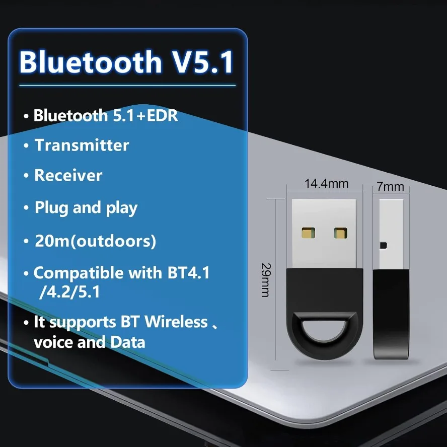 Беспроводной usb-адаптер bluetooth bluetooth 5 - Фотография_6