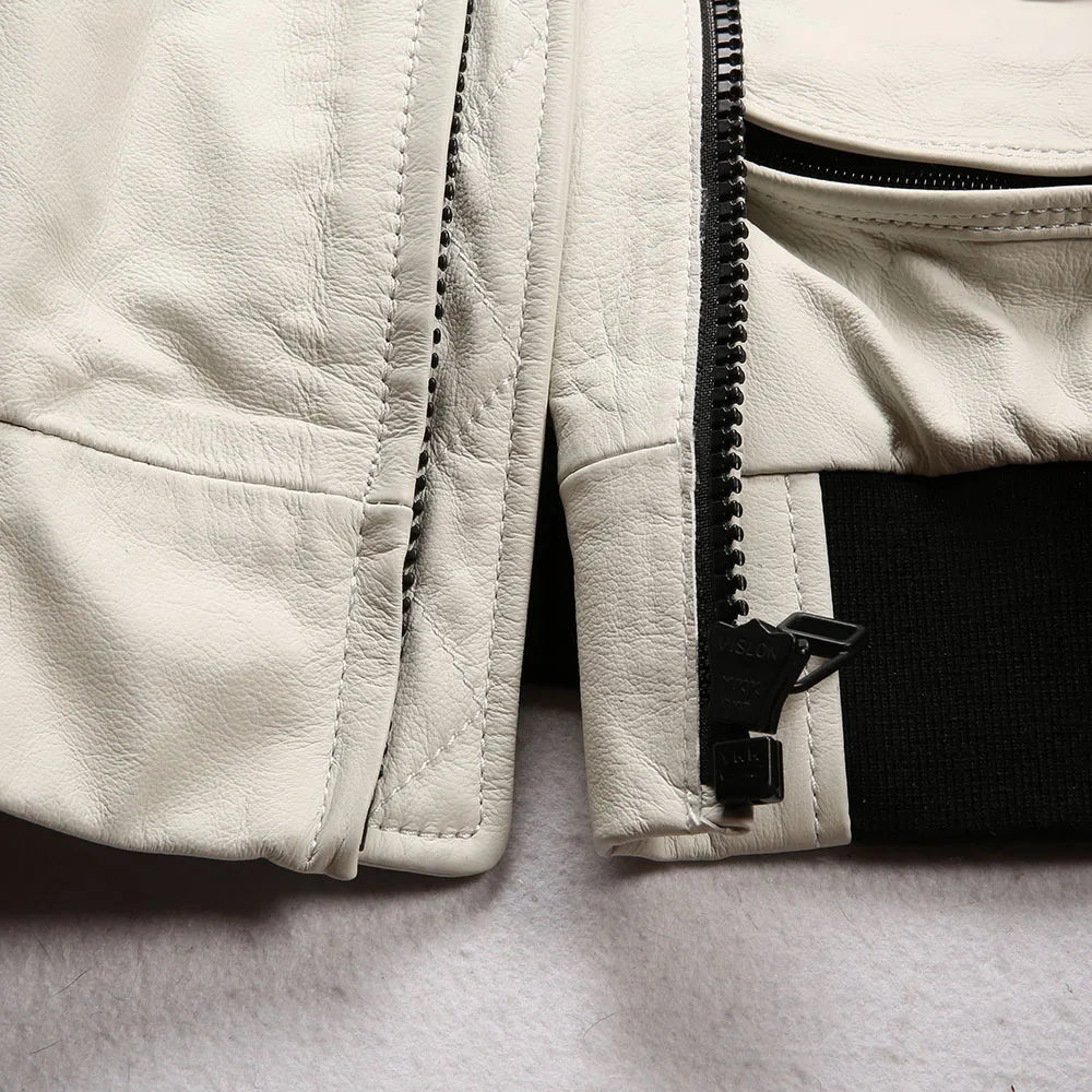 Зимняя мужская новая белая съемная подкладка с капюшоном - Фотография_6