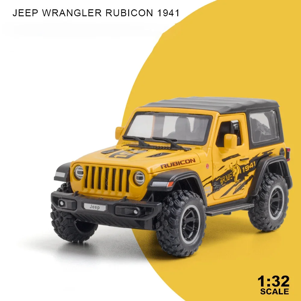 1:32 jeeps wrangler rubicon внедорожная модель автомобиля из сплава - Фотография_6