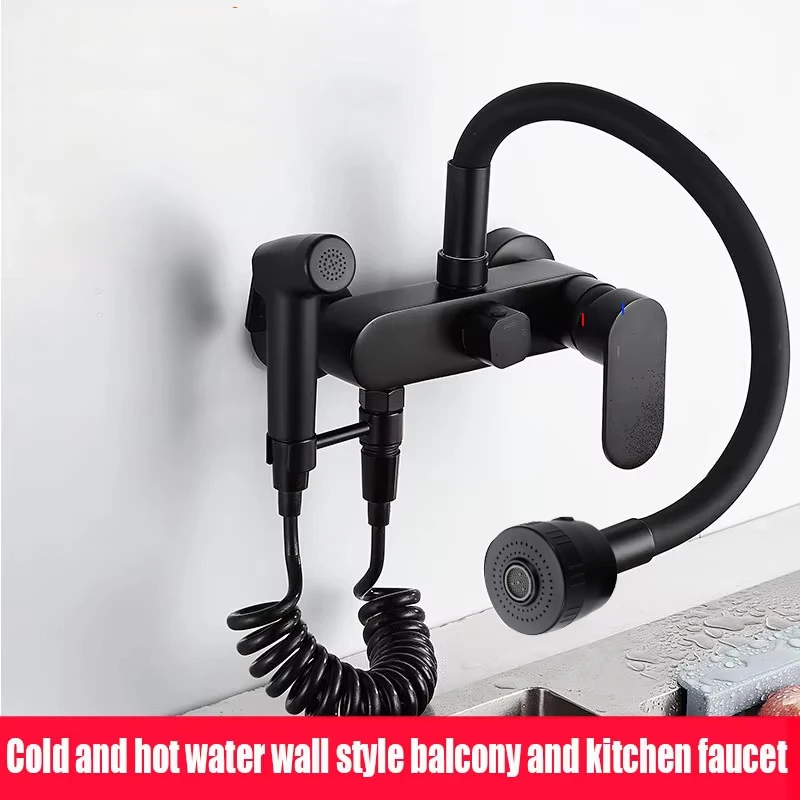 Bakala матовый черный кухонный смеситель - Фотография_4