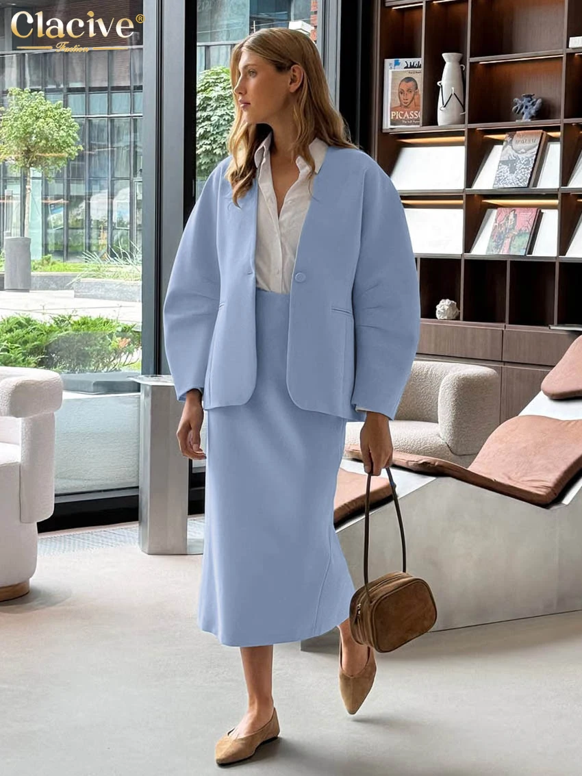 Clacive модный свободный синий - Фотография_2