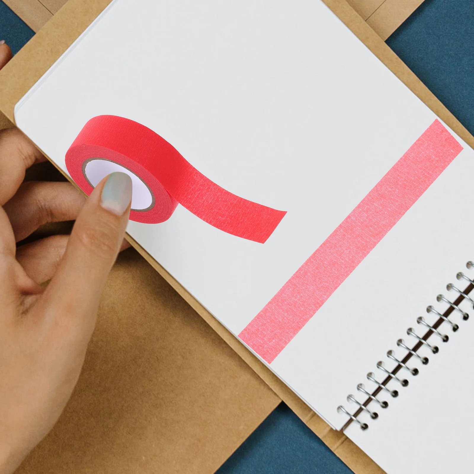 5 рулонов красочной малярной ленты с высокой адгезией для тетрадей - Фотография_6