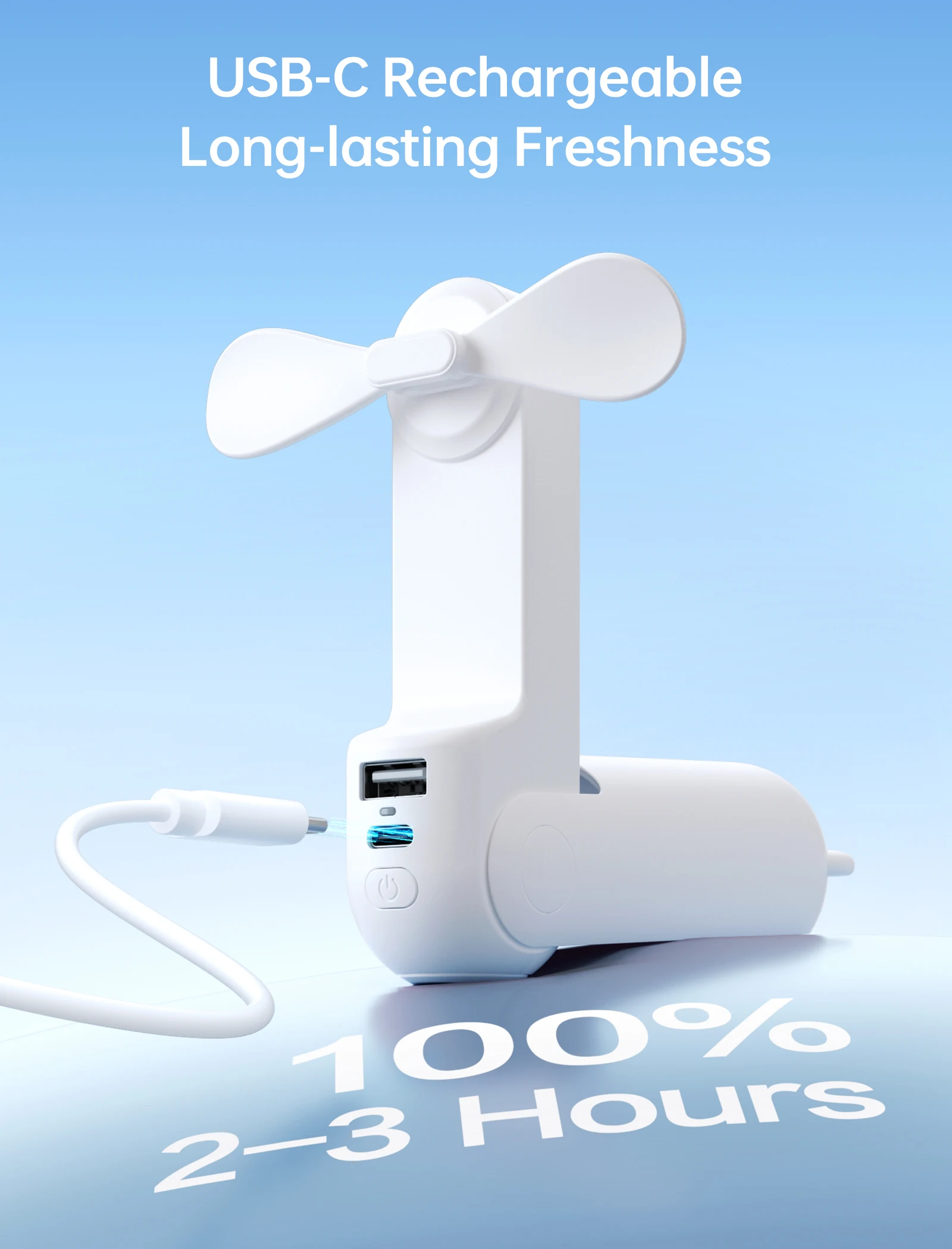 Портативный вентилятор jisulife - Фотография_2