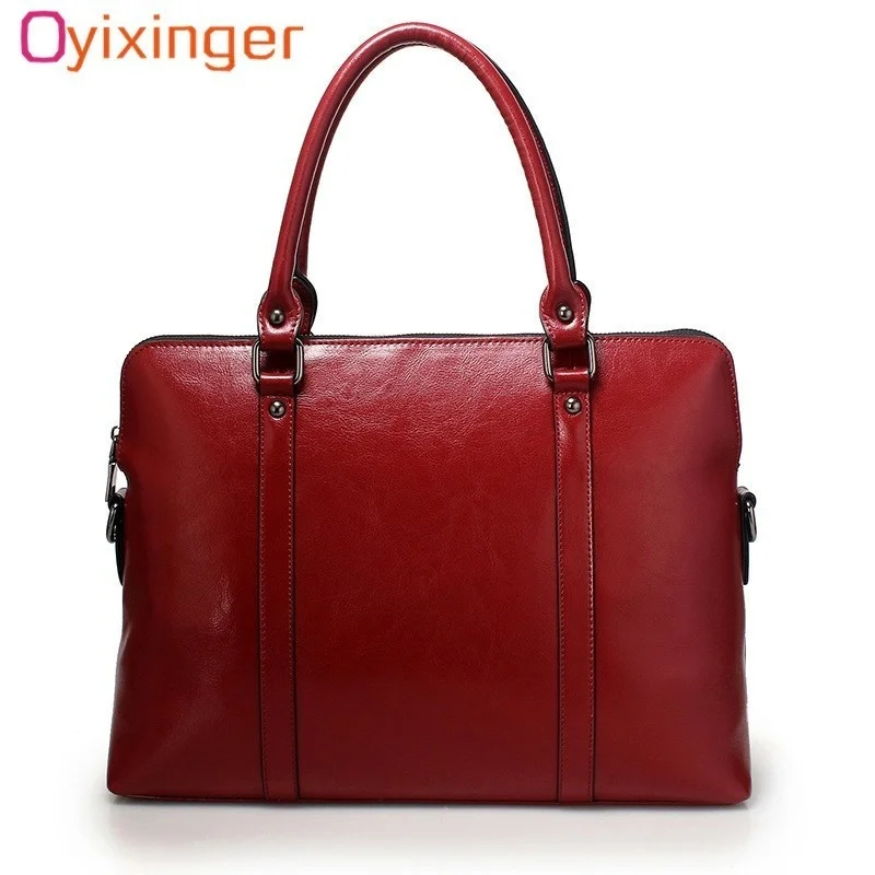 Новинка, женский портфель oyixinger из 100% натуральной кожи - Фотография_2