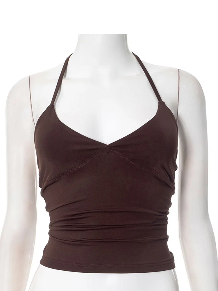 Лето 2022, новый жилет с v-образным вырезом и открытой спиной - Фотография_6