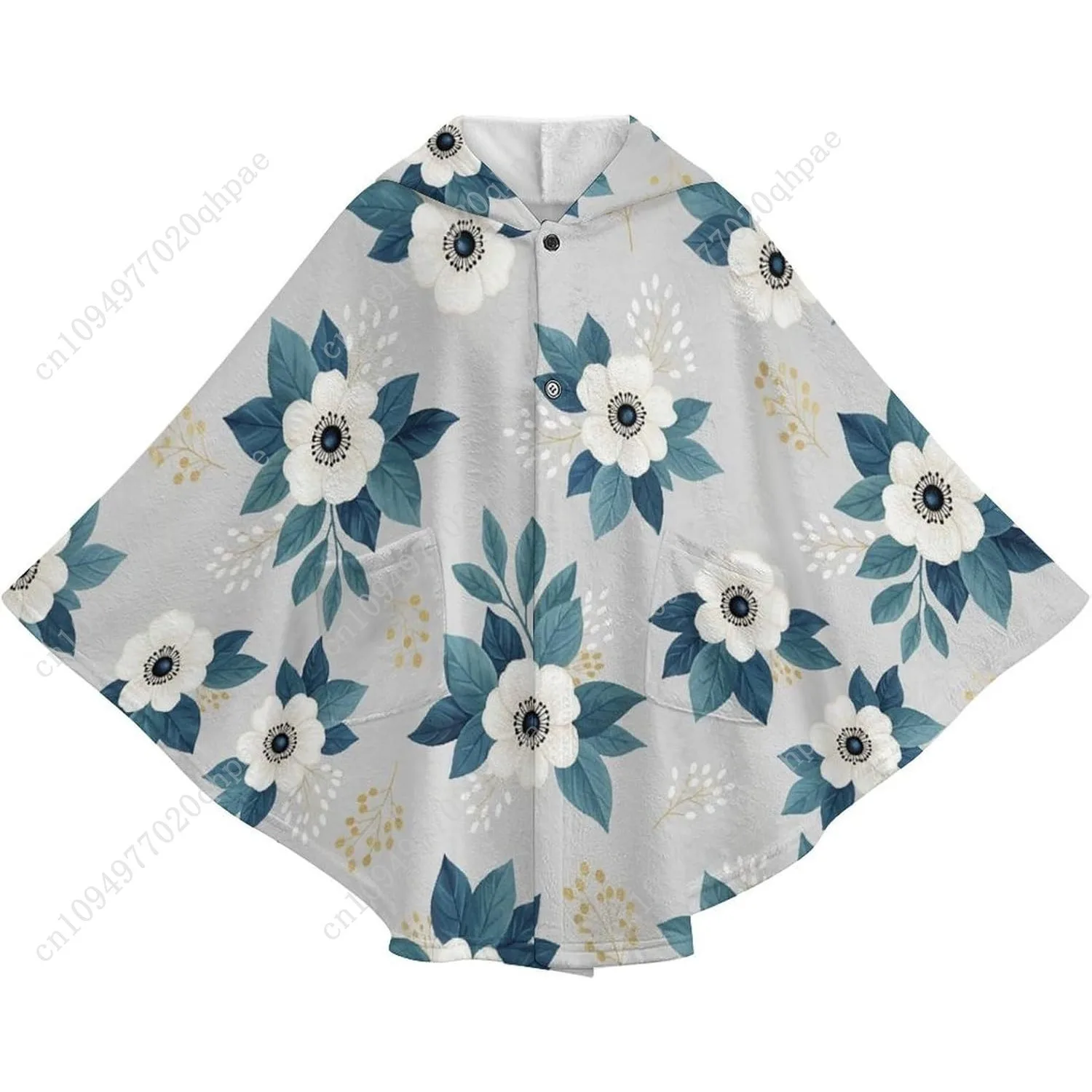 Уютный фланелевой свитер с цветочным узором - Фотография_4