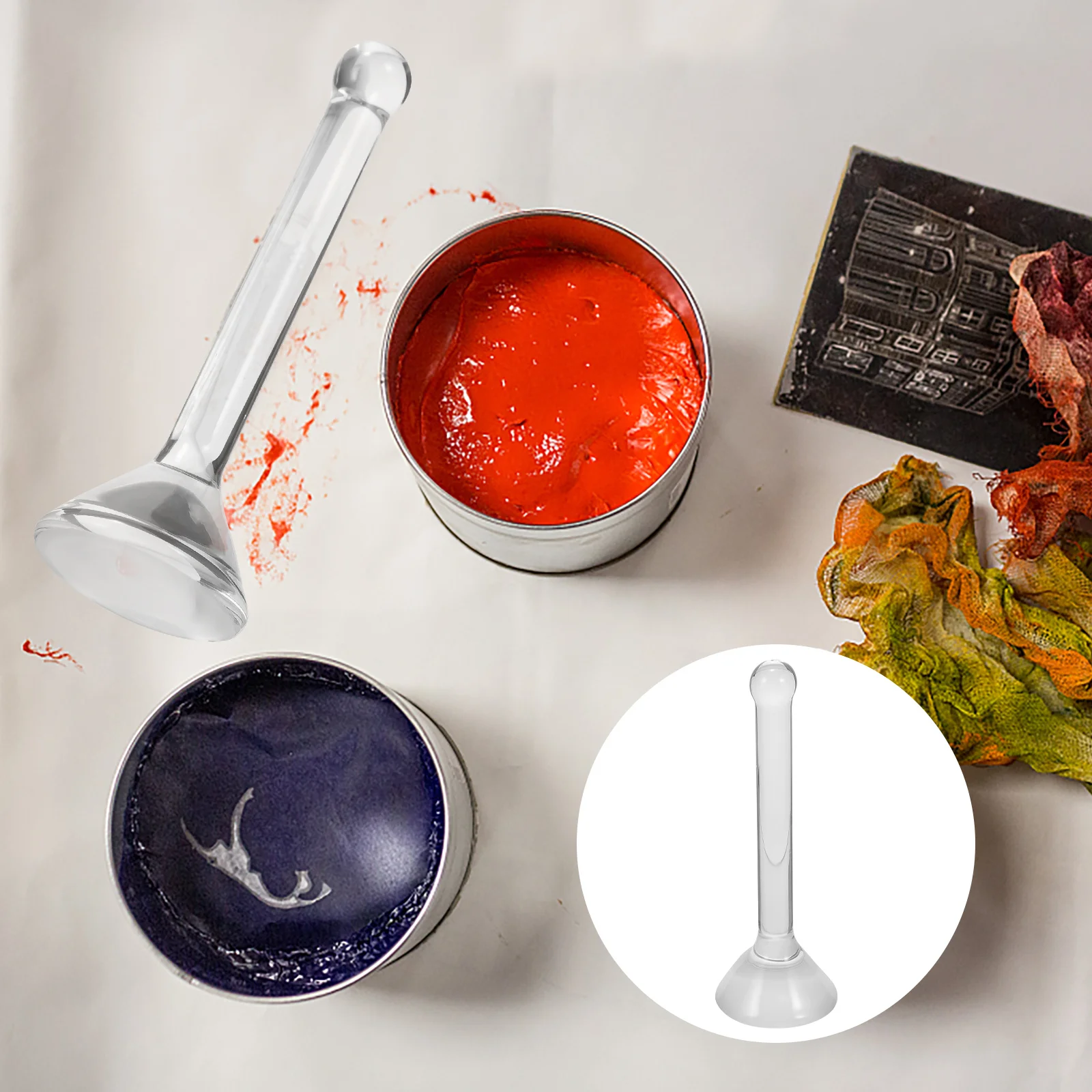 Стеклянный пигментный шлифовальный стержень muller - Фотография_5