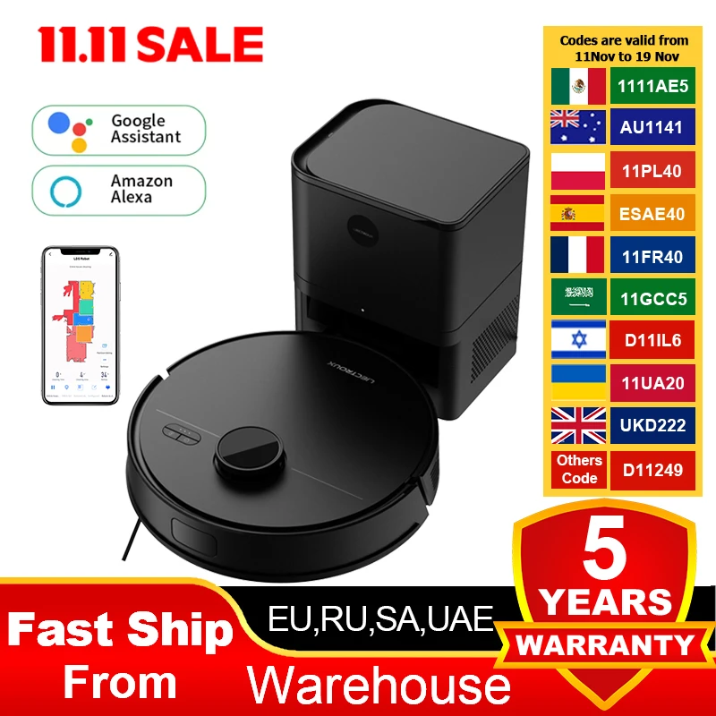 Lds робот-пылесос и швабра liectroux m70 pro