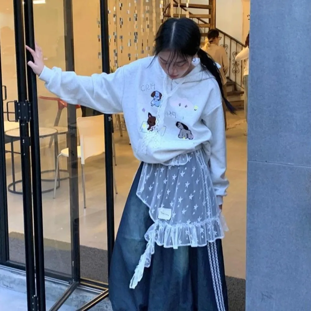 Винтажная кружевная мини-юбка со звездами - Фотография_2