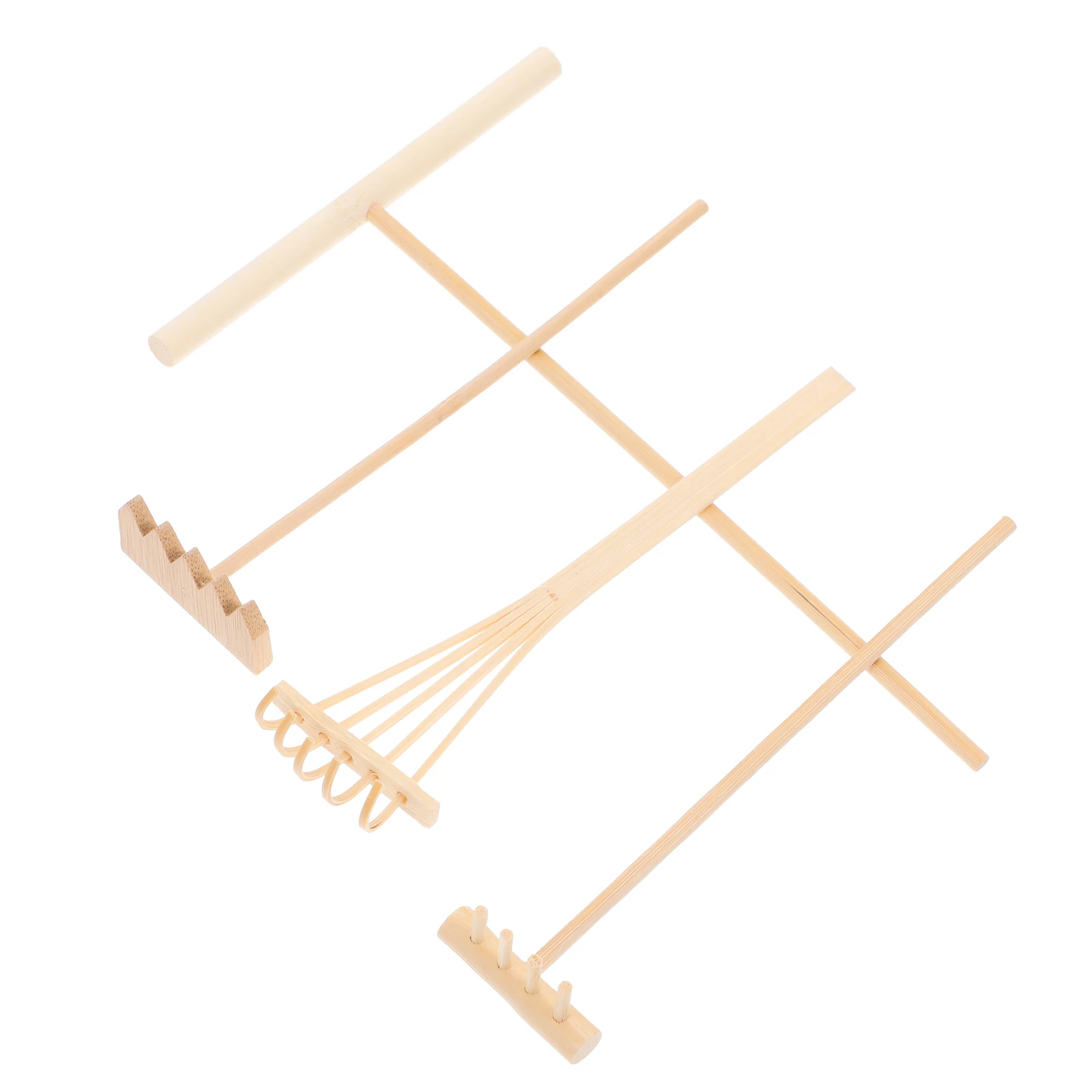 4pcs bamboo rake mini size sand - Фотография_6