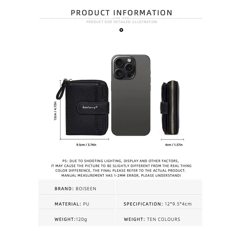 Новые короткие женские кошельки на молнии - Фотография_5