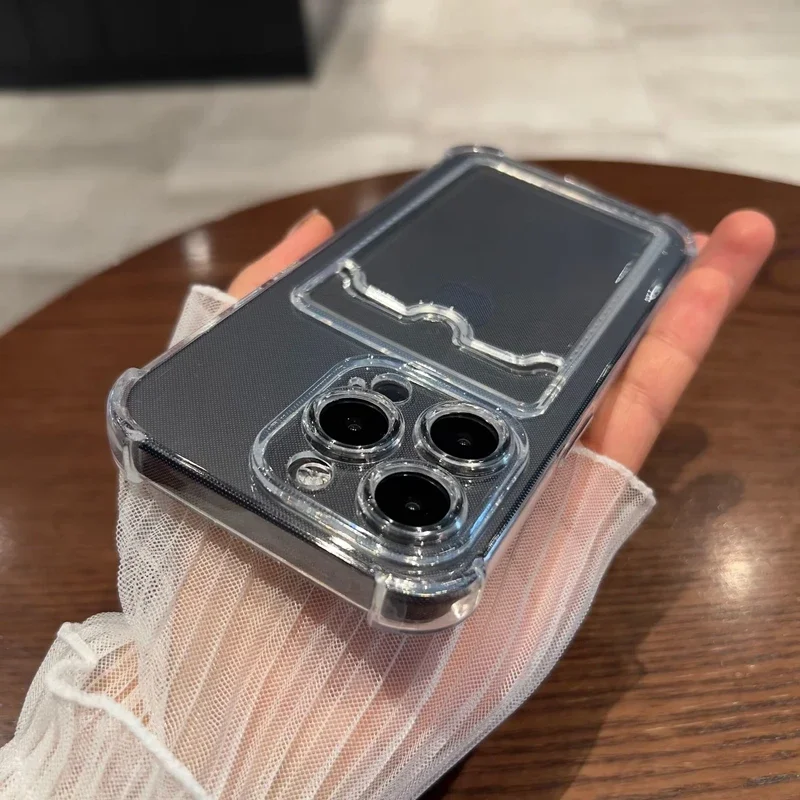 Роскошный мягкий чехол для телефона с сумкой для карточек для iphone 16 - Фотография_3