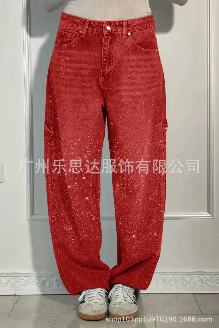 High street y2k яркие джинсы с - Фотография_3